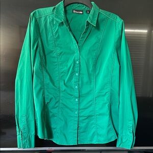 Women's Classic Green Button-Down Shirt
